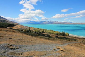 les eaux turquoises du lac pukaki