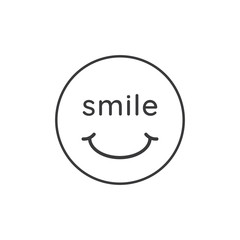 Smile face. smiley icon. Vector illustration.