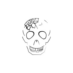 Human evil skull icon