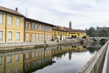 Bikeway along the Naviglio Grande at Boffalora sopra Ticino