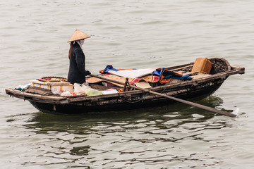 Obraz premium Halong bay in de golf van Tonkin, Viet Nam