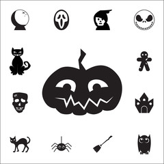 halloween pumpkin icon. Set of Halloween icons