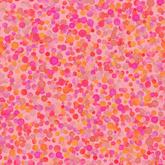 Watercolor confetti seamless pattern. Hand painted attractive circles. Watercolor confetti circles. Pink scattered circles pattern. 10.