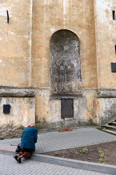 An elderly woman in the Basilian monastery.