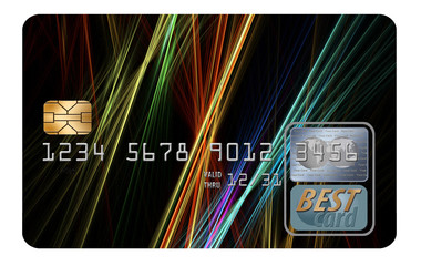 Blank credit card. You add lettering of credit card, debit card, etc.