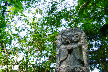 Obraz premium 愛和道祖神像