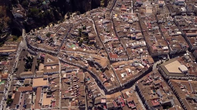 Aerial shot of Ronda, Andalusia, Spain