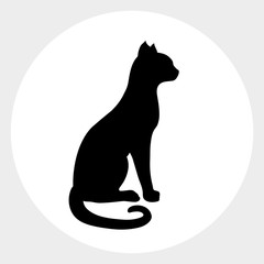 Cat silhouette web icon