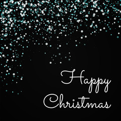 Happy Christmas greeting card. Amazing falling snow background. Amazing falling snow on wine red background. Gorgeous vector illustration.