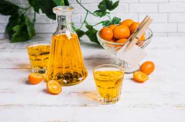 Transparent orange drink