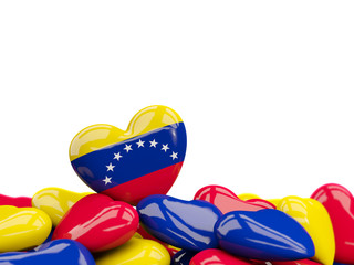 Heart with flag of venezuela