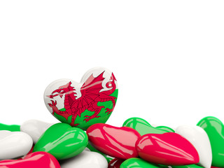 Heart with flag of wales