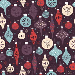 Christmas Balls Seamless Pattern.