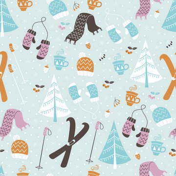 Winter Seamless Pattern.