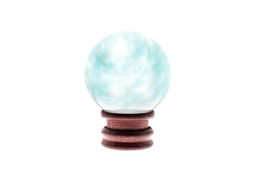 Crystal ball / Crystal ball on white background.