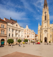 Fototapeta na wymiar Cathedral, Liberty Square (Trg Slobode), Novi Sad