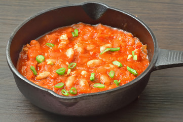 大豆とトマトの煮込み料理