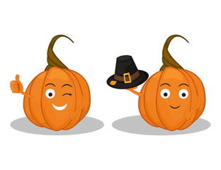 Cartoon pumpkin smile