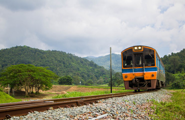 Obraz premium train and Railroad with vintage toning