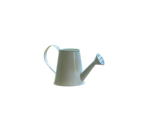 white watering can isolated on white background