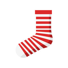 Red White Stripe Christmas Sock