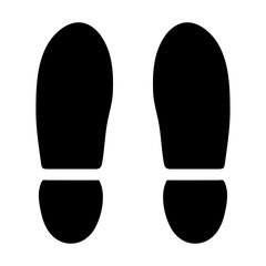 Footprints from shoes