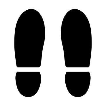 Footprints from shoes