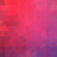 Abstract background consisting of pink, purple triangles. Geometric design for business presentations or web template banner flyer. Vector illustration