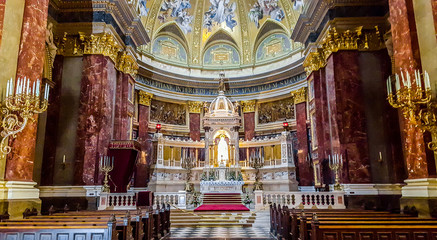 Obraz premium Interior of St.Stephen Basilica. Budapest, Hungary