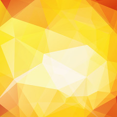 Polygonal vector background. Can be used in cover design, book design, website background. Vector illustration. yellow, orange colors.