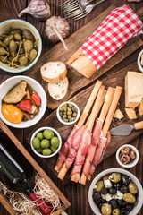 Food made for sharing with friends,spanish tapa