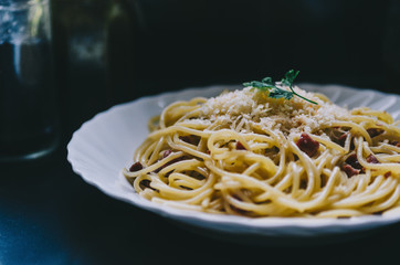 Pasta Carbonara In Pan