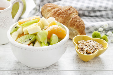 Bowl of fruit salad.
