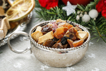Bowl of dried fruits