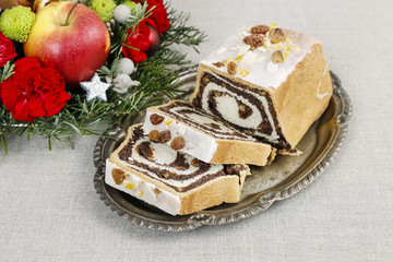 Festive poppy seed cake