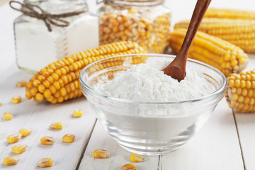 Cornstarch in the bowl