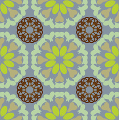 Seamless abstract floral pattern,mandala pattern