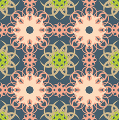 Seamless abstract floral pattern,mandala pattern