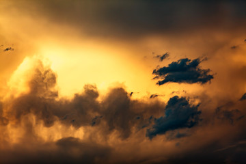 Tropical Storm Cloud Sunset Detail