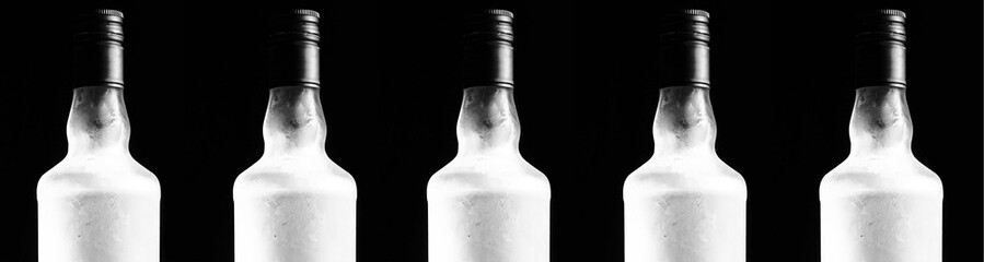 Luxury frozen vodka bottle - obrazy, fototapety, plakaty