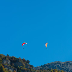 Parapente dans le Vercors en Automne