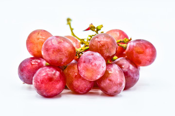 A bunch of fresh grapes isolated white background, fresh fruit concept