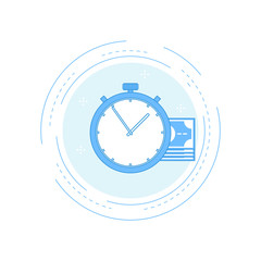 Time is money, financial investments, fast money transfers flat line vector illustration design. Business and finance design for web banners and apps