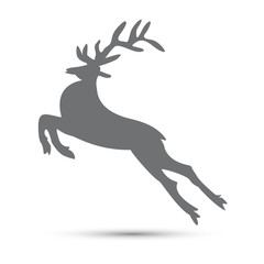 Icon deer gray on a white background