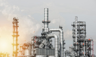 Industrial zone,The equipment of oil refining,Close-up of industrial pipelines of an oil-refinery plant,Detail of oil pipeline with valves in large oil refinery.