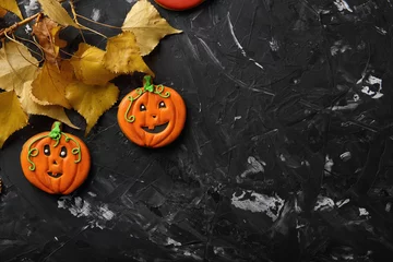 Foto op Plexiglas Halloween funny cookies © Olha Afanasieva
