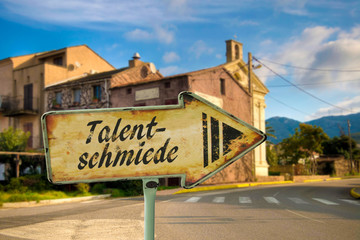 Schild 198 - Talentschmiede