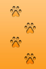 Fototapeta premium 犬の足跡