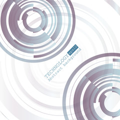 Abstract technology background with various technological elements. Vector illustration.