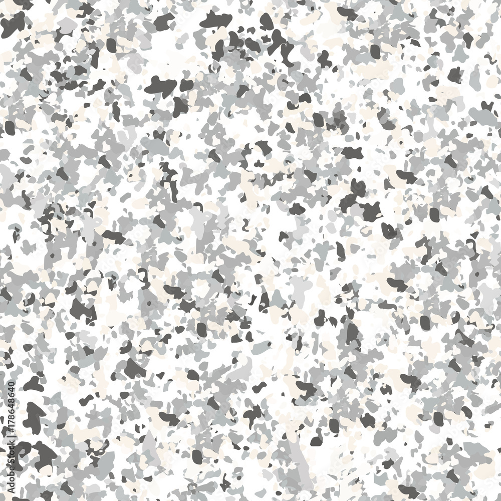 Poster Terrazzo textured surface modern abstract pattern. Vector seamless repeat in soft pastel colors with abstract camouflage shapes.